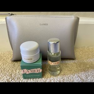 La Mer sample mask and cosmetic bag